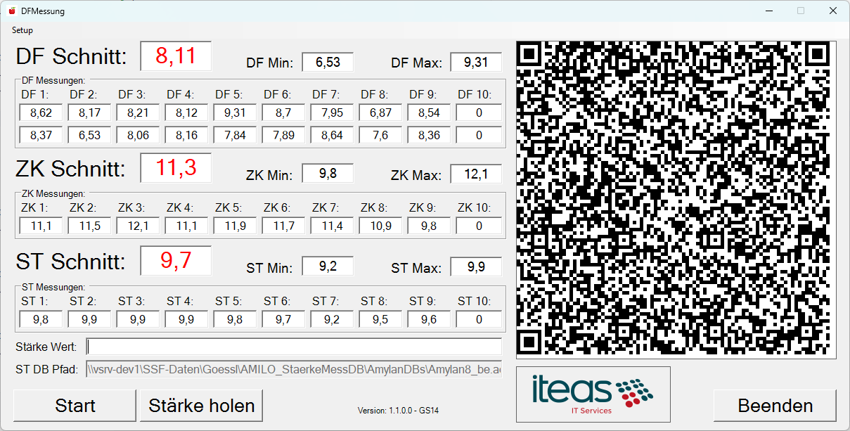 DF Messung Oberfläche